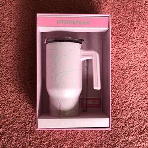 Hydrapeak Pink Heart Travel Mug with Handle